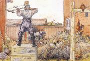 Carl Larsson The Manure Pile oil on canvas